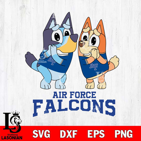 Air Force Falcons Bluey & Bingo 5 Svg Eps Dxf Png File, NCAA svg, Digital Download, Instant Download
