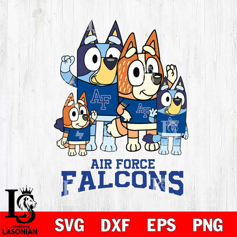Air Force Falcons Bluey & Bingo 7 Svg Eps Dxf Png File, NCAA svg, Digital Download, Instant Download