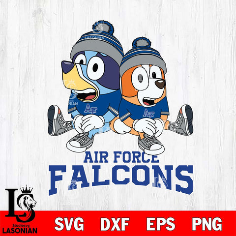 Air Force Falcons Bluey & Bingo 8 Svg Eps Dxf Png File, NCAA svg, Digital Download, Instant Download