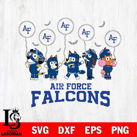 Air Force Falcons Bluey Halloween Spooky Svg Eps Dxf Png File, Digital Download, Instant Download