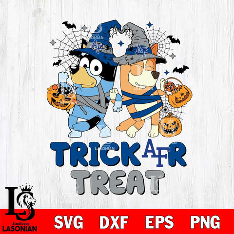 Air Force Falcons Bluey Trick or Treat Halloween 2 Svg Eps Dxf Png File, Digital Download, Instant Download