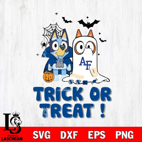 Air Force Falcons Bluey Trick or Treat Halloween Svg Eps Dxf Png File, Digital Download, Instant Download