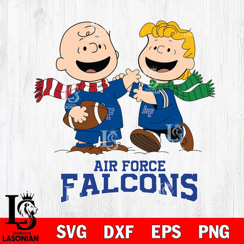 Air Force Falcons Charlie Brown & Linus Football Cricut,Christmas SVG DXF EPS PNG FILE, NCAA Digital Download,Instant Download, Silhouette