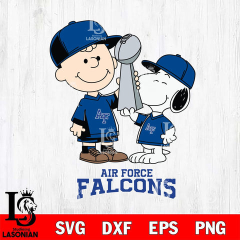 Air Force Falcons Charlie Brown and Snoopy Champions Svg Eps Dxf Png File, NCAA svg , Digital Download , Instant Download, Cricut File