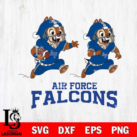 Air Force Falcons Chip & Dale Football Cricut,Christmas SVG DXF EPS PNG FILE, NCAA Digital Download,Instant Download, Silhouette
