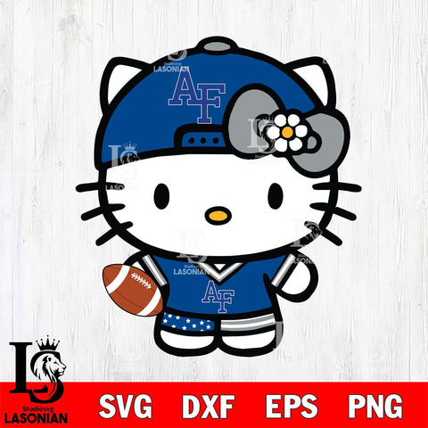 Air Force Falcons Cute Hello Kitty Football 10 Svg Eps Dxf Png File, NCAA svg, Digital Download, Instant Download