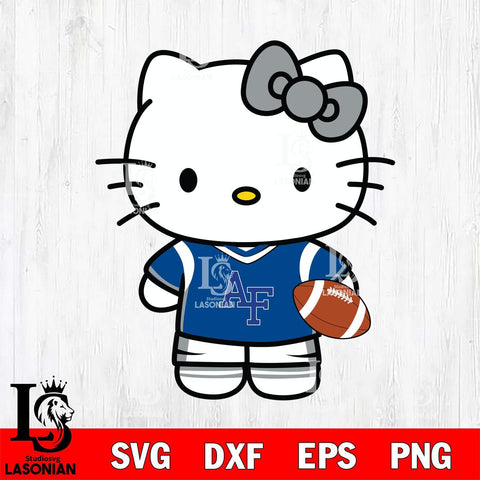 Air Force Falcons Cute Hello Kitty Football 8 Svg Eps Dxf Png File, NCAA svg, Digital Download, Instant Download