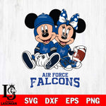 Air Force Falcons Disney Mickey And Minnie Football Svg Eps Dxf Png File, NCAA svg , Digital Download , Instant Download, Cricut File