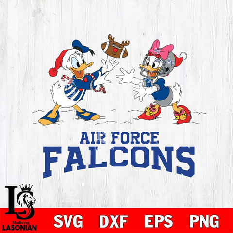 Air Force Falcons Donald Duck & Daisy Duck Football Cricut,Christmas SVG DXF EPS PNG FILE, NCAA Digital Download,Instant Download, Silhouette