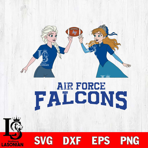 Air Force Falcons Elsa & Anna Football Cricut,Christmas SVG DXF EPS PNG FILE, NCAA Digital Download,Instant Download, Silhouette