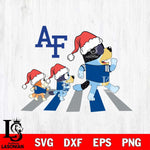 Air Force Falcons Family Bluey Walking Christmas Svg Eps Dxf Png File, Digital Download, Instant Download