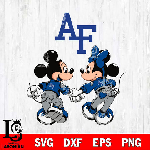 Air Force Falcons Fan Minnie And Mickey Love Svg Eps Dxf Png File, Digital Download, Instant Download