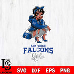 Air Force Falcons Fashion Black Fan Girl Betty Boop, Svg Eps Dxf Png File, Digital Download