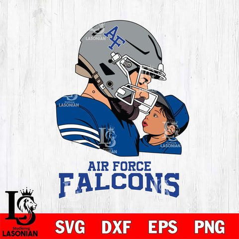 Air Force Falcons Father And Child Rugby SVG DXF EPS PNG FILE,NCAA SVG, Father day Digital Download,Instant Download, Silhouette