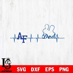 Air Force Falcons Father Heart Beat Svg Eps Dxf Png File, Digital Download, Instant Download