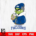 Air Force Falcons Grinch Bougie Christmas Cut Files Cricut, Svg Dxf Eps Png file, Digital download , Silhouette