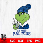 Air Force Falcons Grinch Cofffe Christmas Cut Files Cricut, Svg Dxf Eps Png file, Digital download , Silhouette