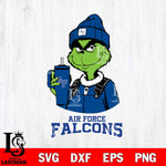 Air Force Falcons Grinch Football Christmas Cut Files Cricut, Svg Dxf Eps Png file, Digital download , Silhouette