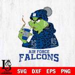 Air Force Falcons Grinch Leopard Christmas Cut Files Cricut, Svg Dxf Eps Png file, Digital download , Silhouette
