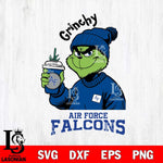 Air Force Falcons Grinchy Bougie Christmas Cut Files Cricut, Svg Dxf Eps Png file, Digital download , Silhouette