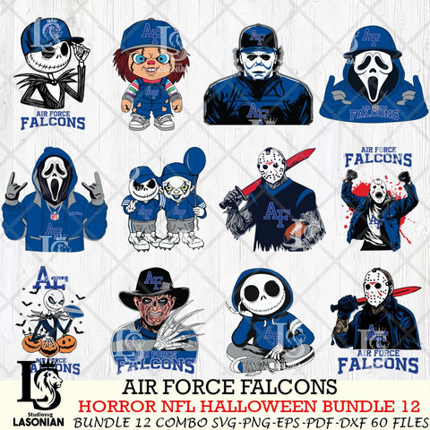Air Force Falcons Halloween Bundle 12 SVG Svg Eps Dxf Png File, NCAA bundle svg, Digital Download, Instant Download