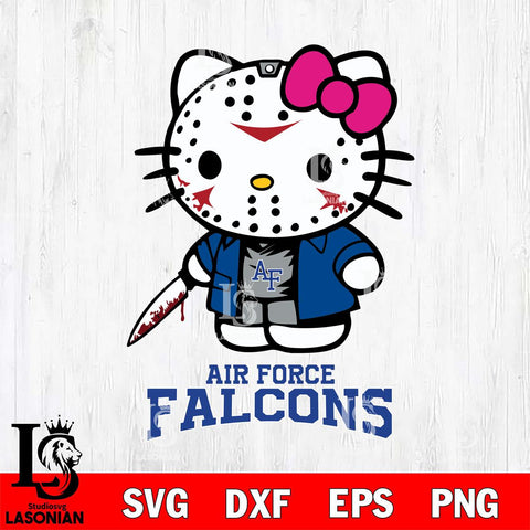 Air Force Falcons Hello Kitty Horror 3 Svg Eps Dxf Png File, Digital Download