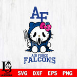Air Force Falcons Hello Kitty Horror 4 Svg Eps Dxf Png File, Digital Download