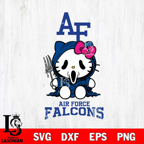 Air Force Falcons Hello Kitty Horror 4 Svg Eps Dxf Png File, Digital Download