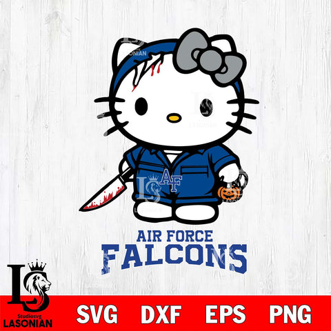 Air Force Falcons Hello Kitty Horror 5 Svg Eps Dxf Png File, Digital Download