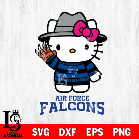 Air Force Falcons Hello Kitty Horror 6 Svg Eps Dxf Png File, Digital Download