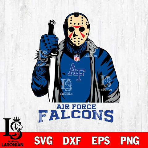 Air Force Falcons Jason Voorhees Horror 3 Svg Eps Dxf Png File, NCAA svg, Digital Download, Instant Download