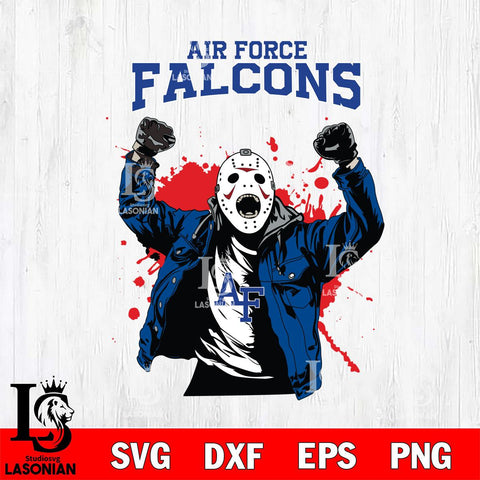 Air Force Falcons Jason Voorhees Horror Halloween 3 Svg Eps Dxf Png File, NCAA svg, Digital Download, Instant Download