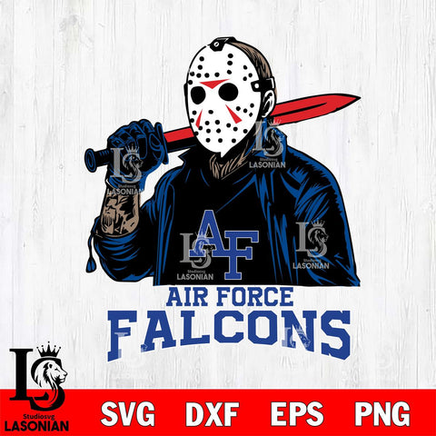 Air Force Falcons Jason Voorhees Horror Halloween Svg Eps Dxf Png File, NCAA svg, Digital Download, Instant Download