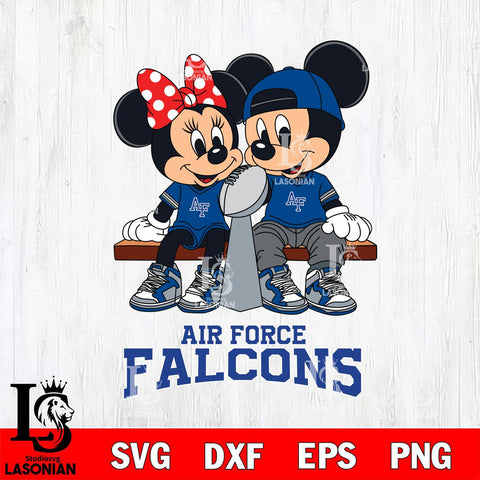 Air Force Falcons Mickey And Minnie Football Champions Svg Eps Dxf Png File, NCAA svg , Digital Download , Instant Download, Cricut File