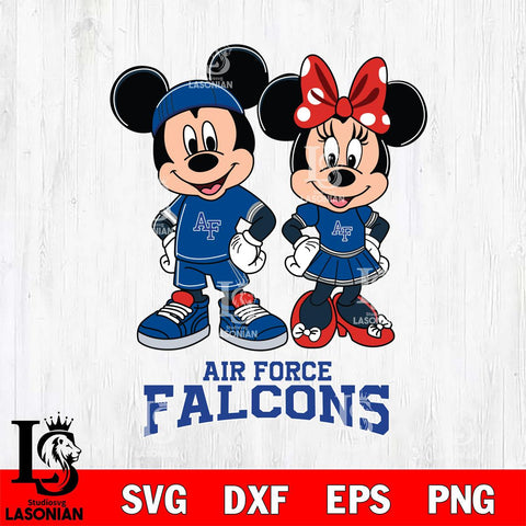 Air Force Falcons Mickey And Minnie Rugby Svg Eps Dxf Png File, NCAA svg , Digital Download , Instant Download, Cricut File