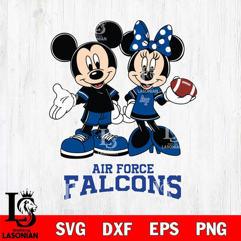Air Force Falcons Mickey Minnie Football Svg Eps Dxf Png File, NCAA svg , Digital Download , Instant Download, Cricut File