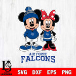 Air Force Falcons Mickey Minnie Mouse Cute Football Svg Eps Dxf Png File, NCAA svg , File Cut , Digital Download , Instant Download, Cut Svg Files