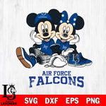 Air Force Falcons Mickey Minnie Mouse Football Sit Svg Eps Dxf Png File, NCAA svg , File Cut , Digital Download , Instant Download, Cut Svg Files
