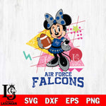 Air Force Falcons Minnie Mouse Sport SVG DXF EPS PNG FILE, NCAA File Cut,Digital Download,Instant Download