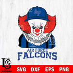 Air Force Falcons Pennywise Horror Sport 10 Svg Eps Dxf Png File, Digital Download