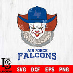 Air Force Falcons Pennywise Horror Sport 12 Svg Eps Dxf Png File, Digital Download
