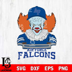 Air Force Falcons Pennywise Horror Sport 2 Svg Eps Dxf Png File, Digital Download