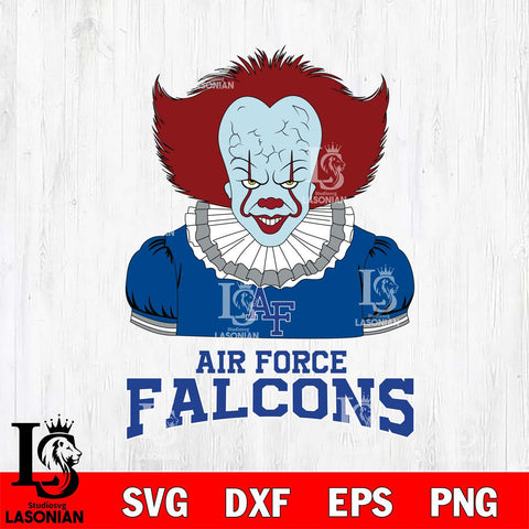 Air Force Falcons Pennywise Horror Sport 5 Svg Eps Dxf Png File, Digital Download