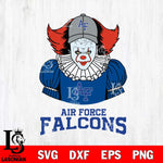 Air Force Falcons Pennywise Horror Sport 7 Svg Eps Dxf Png File, Digital Download