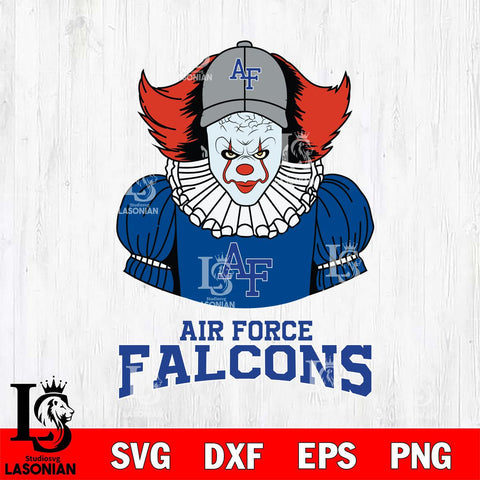 Air Force Falcons Pennywise Horror Sport 7 Svg Eps Dxf Png File, Digital Download