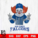 Air Force Falcons Pennywise Horror Sport 8 Svg Eps Dxf Png File, Digital Download