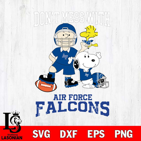 Air Force Falcons Snoopy Dont mess with SVG DXF EPS PNG FILE,Snoopy File Cut, NCAA Digital Download,Instant Download,Christmas Silhouette