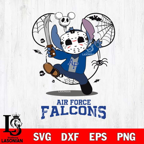 Air Force Falcons Stitch jason voorhees Halloween Svg Eps Dxf Png File, Digital Download, Instant Download