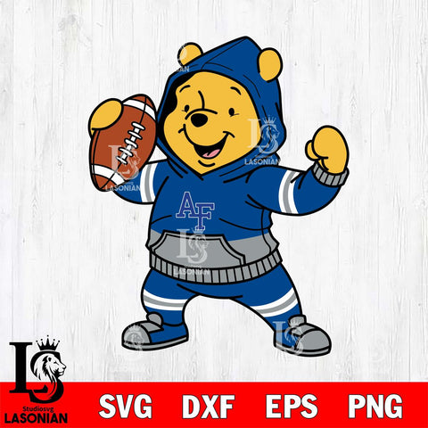 Air Force Falcons Winnie The Pooh Disney Football Christmas File Cut, NCAA SVG DXF EPS PNG FILE, Digital Download , Criucut , Silhouette