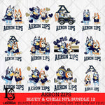 Akron Zips Bluey & Bingo Bundle 12 SVG Svg Eps Dxf Png File, Bundle NCAA svg, Digital Download, Instant Download